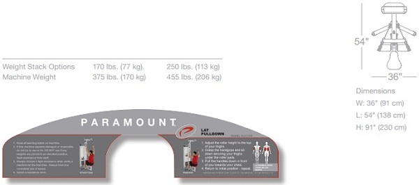 Paramount XL2-1100 Lat Pulldown