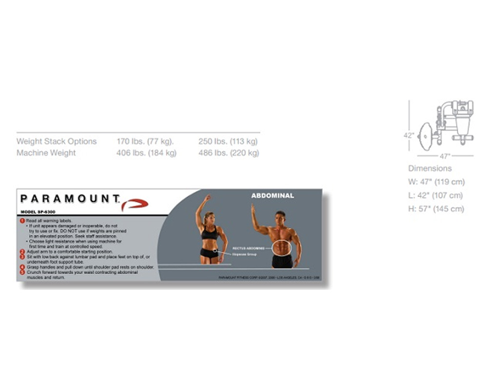 True Fitness Abdominal SP-6300