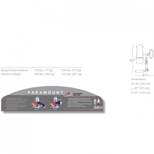 Paramount XL2-1800 Horizontal Leg Curl Paramount XL2-1800 Horizontal Leg Curl
