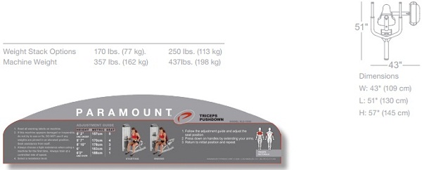 Paramount Triceps Pushdown XL2-1500