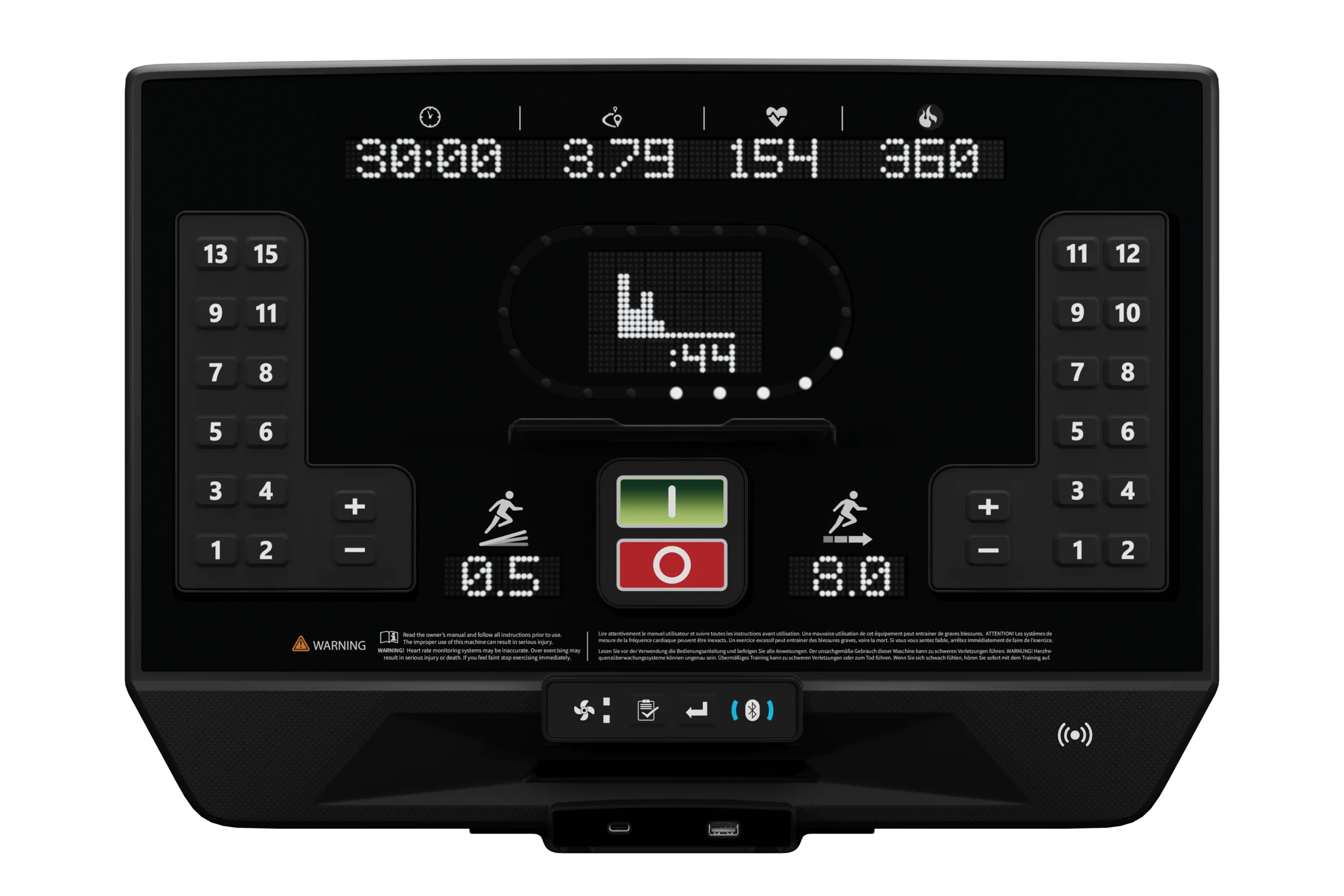 LED_Treadmill_Console_700-0552_Front