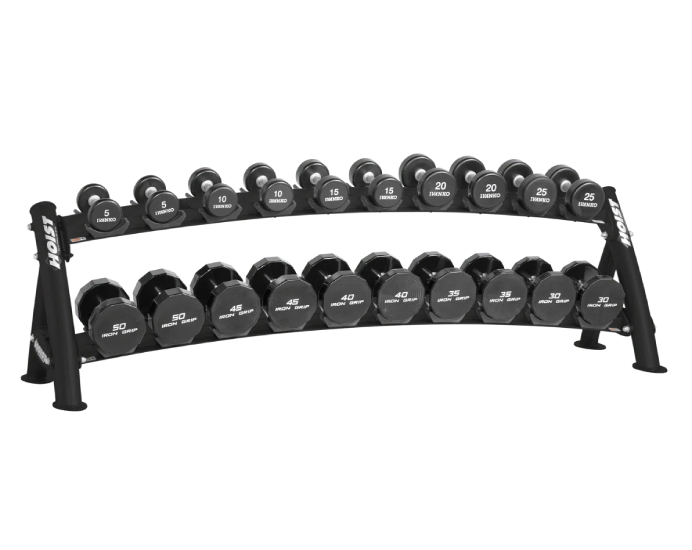 Hoist Fitness Commercial 2-Tier Horizontal Dumbbell Rack CF-3461-2