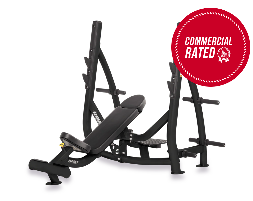 Hoist Fitness Commercial Olympic Incline Bench with Storage CF-3172-A (1)